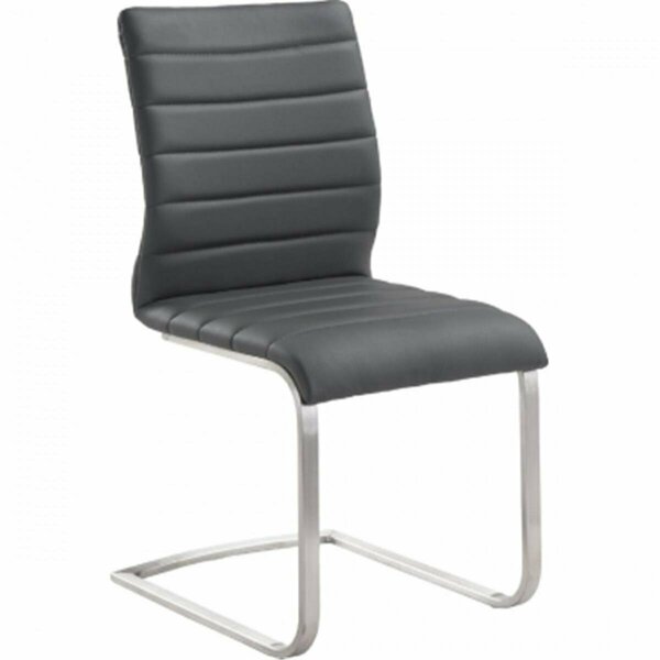 Armenartfurniture Fusion Contemporary Side Chair In Gray and Stainless Steel LCFUSIGR